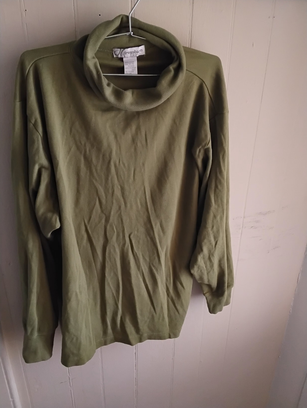 dressbarn Olive Green Cowl Neck Sweater